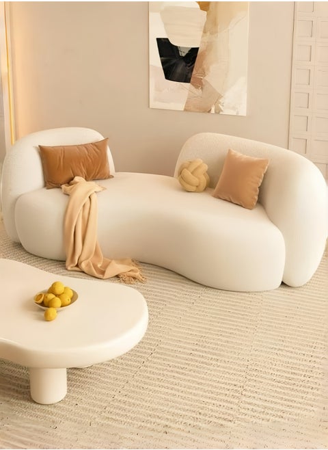 Light Luxury Style Furniture Sofa Set Beige Without Pillow