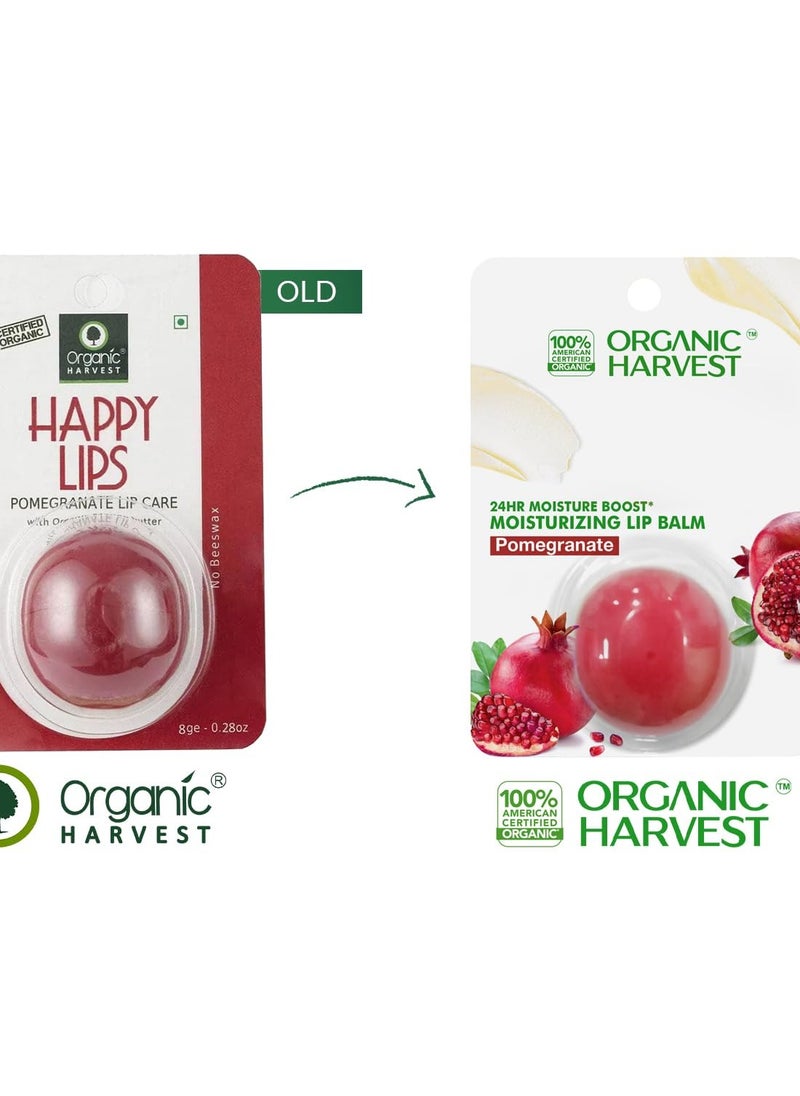 Organic Harvest - Organic Harvest Moisturizing Lip Balm: Pomegranate | Lip Care for Dry & Chapped Lips, 100% American Certified Organic, Paraben & Sulphate Free For... - Image 1