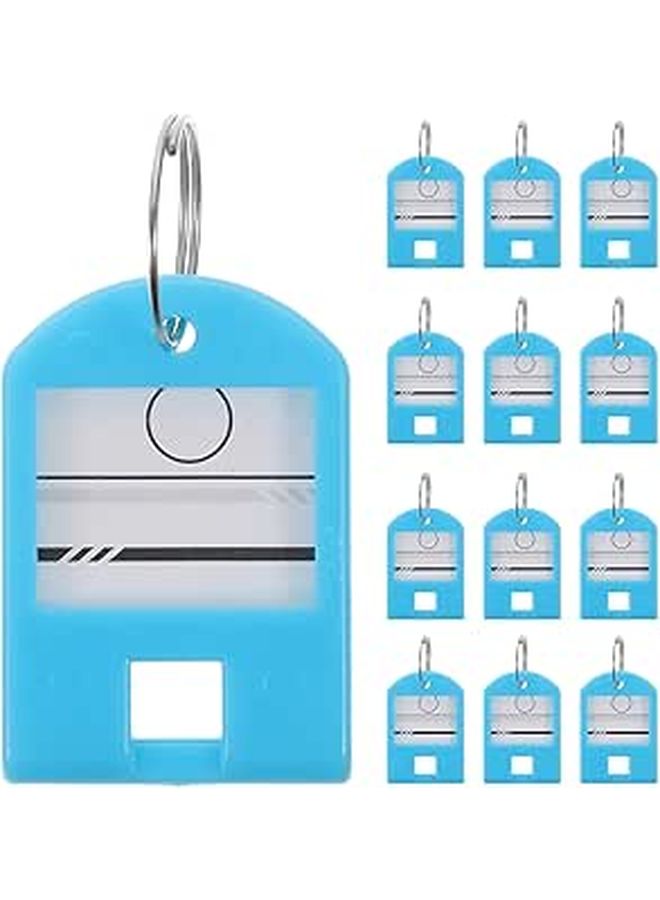 50 Pieces Sky Blue Plastic Key Tags With Numbers For Organization Office School Supplies - Image 1