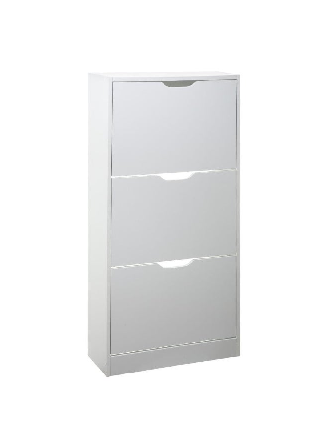 Five Simply Smart High-Quality and Durable Wood Shoe Rack White 23.3 x 119.5 x 60 cm 160392C - Image 1