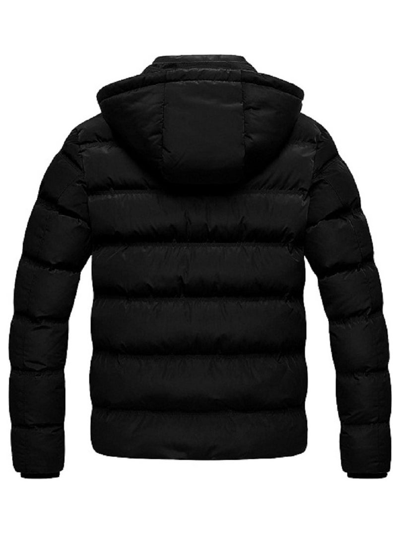 general Winter Puffer Down Jacket Long Sleeve Zipper with Removable Hood - Image 2