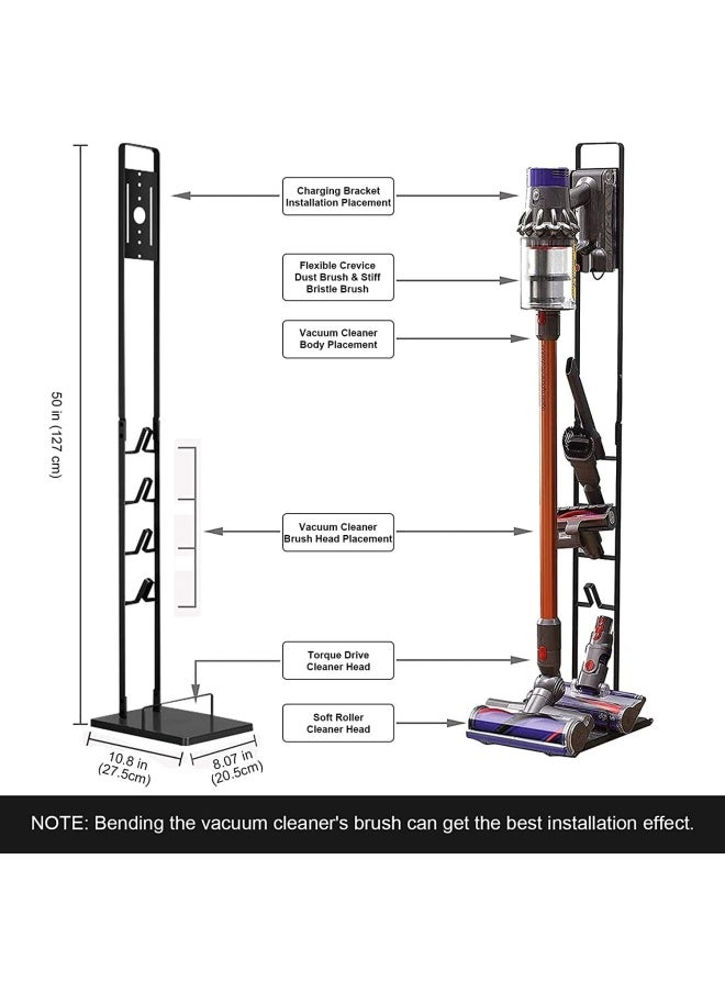 FOHO - Vacuum Stand for Dyson V11 V10 V8 V7 V6Stable Metal Storage Bracket Stand Holder for Dyson Handheld DC30 DC31 DC34 DC35 DC58 DC59 DC62 Cordless Vacuum Cleaners  Accessories  Attachments - Image 1