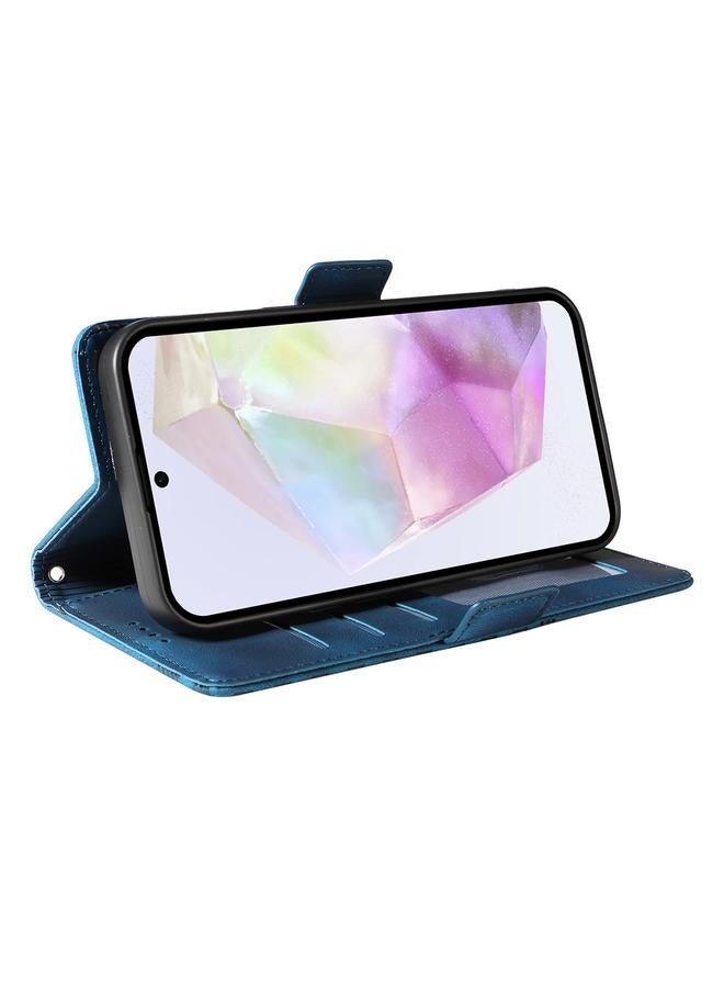 ENKAY Case For Samsung Galaxy A36 / A56 Embossed Rhombus Starry Leather Phone Case with Screen Film - Image 3