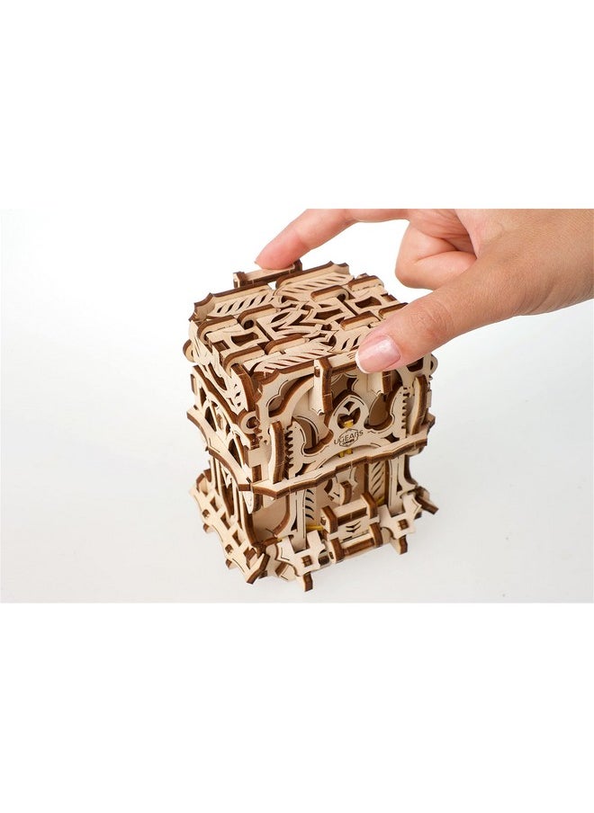 UGEARS - UGears Mechanical Game Device for Tabletop Games Deck Box to Carry or Store Deck and Keep Cards Safe for Card Games, Wooden Box Self Assembling Construction Set, Business Card Holder for Office Desk - Image 1
