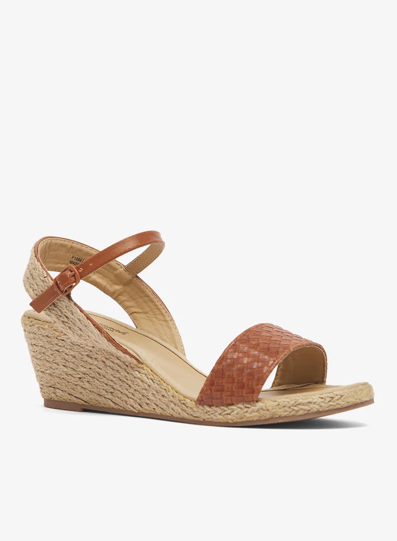 Savannah Collection Mid Wedged Casual Sandal