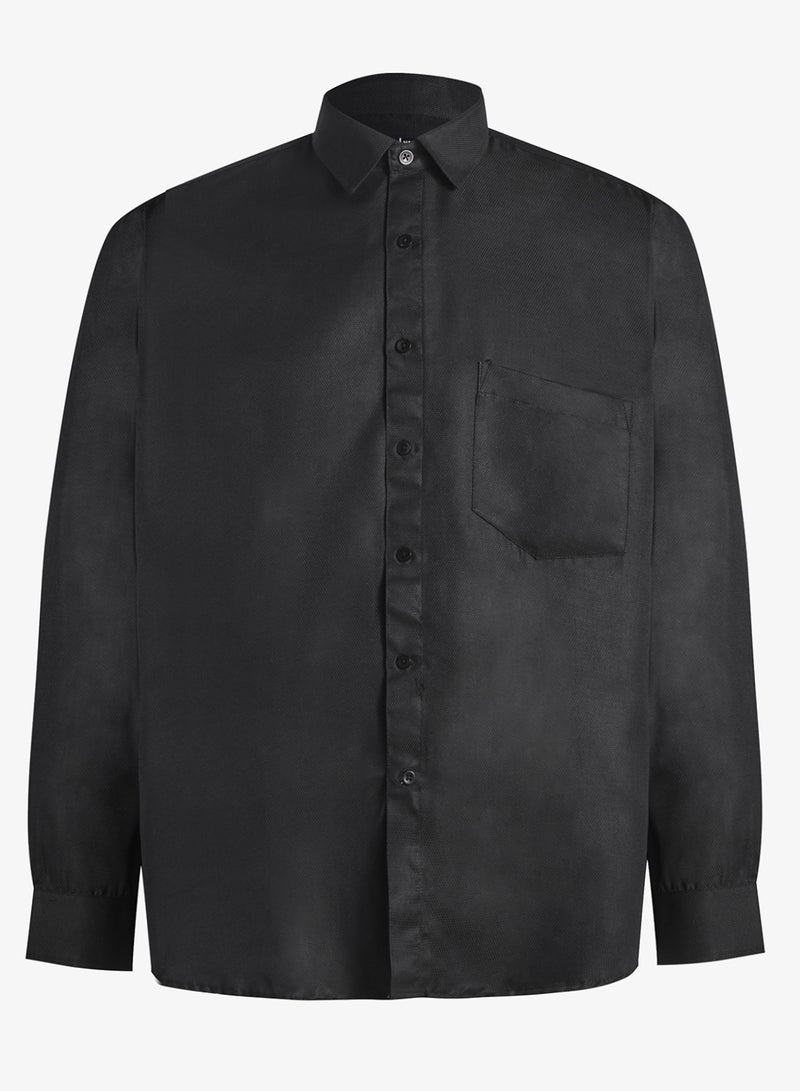 Robert Wood Shirts Self Dotted Weave Fabric - Image 1