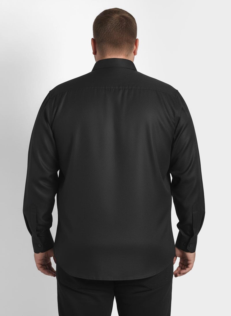 Robert Wood Shirts Self Dotted Weave Fabric - Image 5