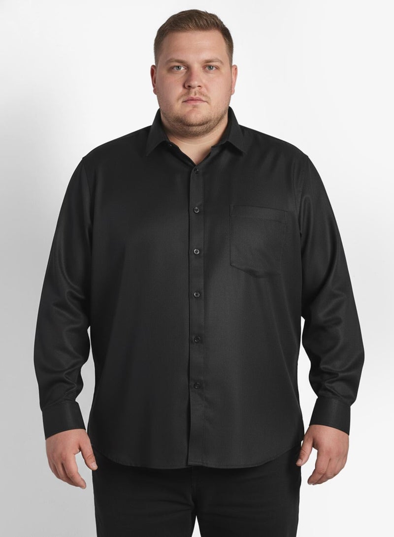 Robert Wood Shirts Self Dotted Weave Fabric - Image 1