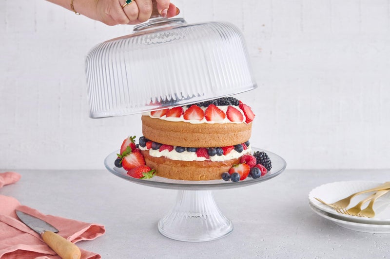 Anchor Hocking Monaco Cake Set, STD, Crystal - Image 2