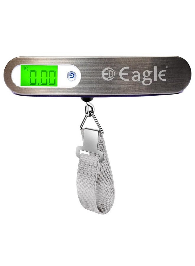 Eagle Digital Luggage Weighing Scale 50Kg | Portable Hanging Scale for Travel, Flights & Home Use | LED Display, Overload Indicator, Auto-Off Function - Compact & Lightweight - Silver EEL-6100A - Image 1
