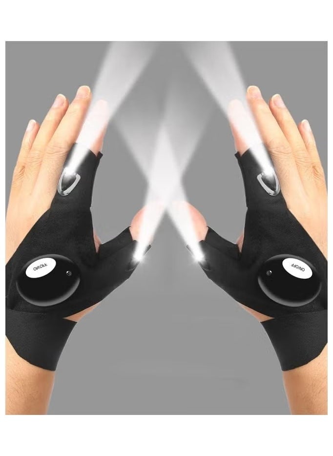 Generic - LED Flashlight Gloves, Cool Gadget Tools for Camping Fishing - Image 1