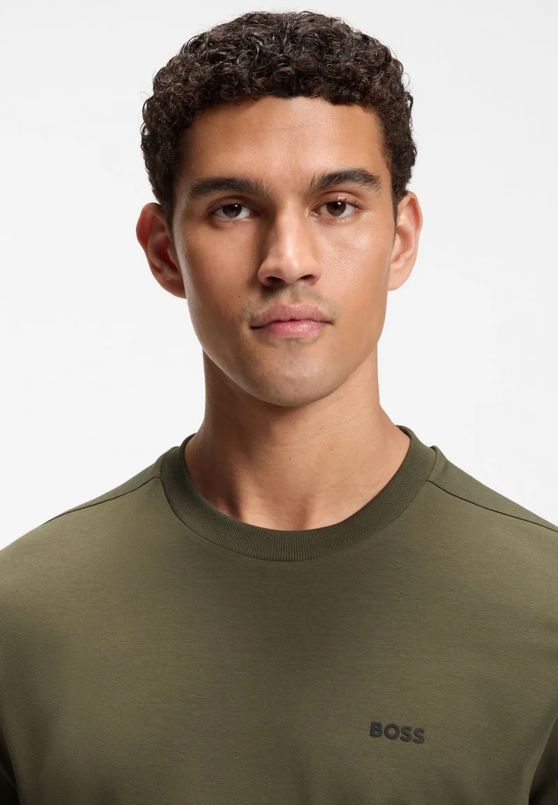 بوس Stretch-cotton T-shirt with logo detail