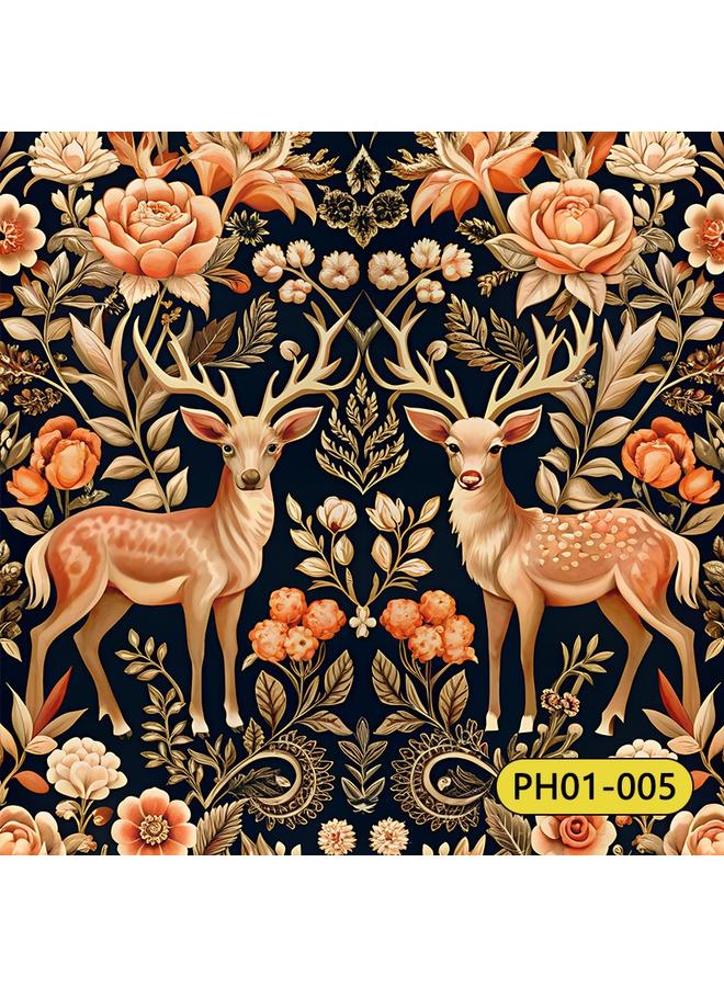 Bluejw French Retro Bunny Wall Wallpaper Self-adhesive Wall Sticker High Color Dirty Resistant Wallpaper Bedroom Warm Wallpaper - Image 1