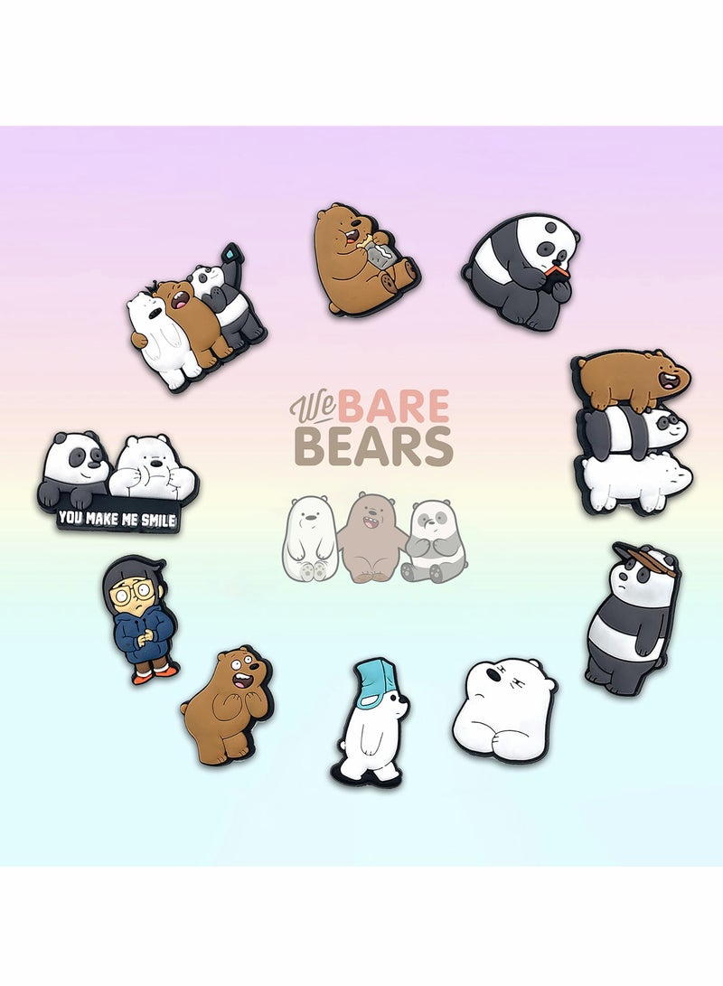 Shoe Decorations Charms lovely Animals Shoe Charms for Clogs Bubble Slides Sandals Clogs, Bear Panda Shoes Decorations for Girls Women Boys Kids 10 PCS  - Image 3