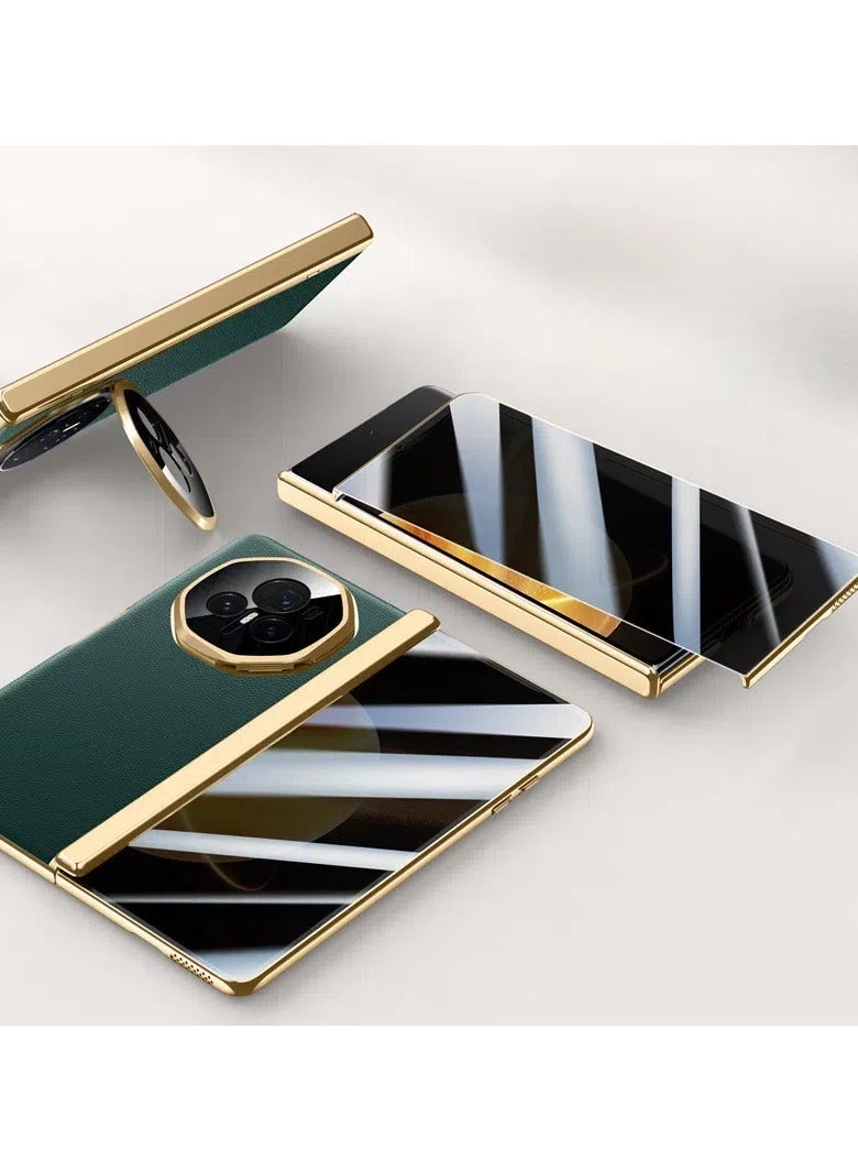 Compatible with Honor Magic V3 Plating Frame Magnetic Hinge protection Grain holster with lens holder Privacy Screen protector for Magic V3