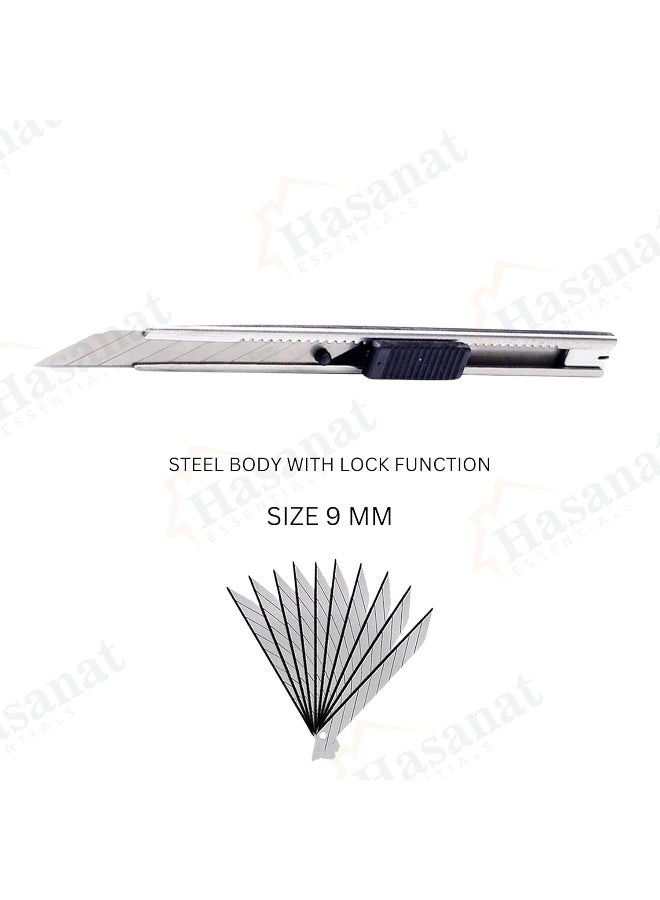 HASANAT ESSENTIALS Hasanat Essentials Utility Knife Retractable Box Cutter  - Image 2
