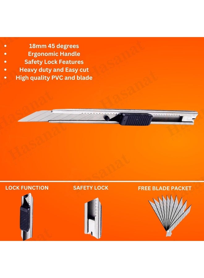 HASANAT ESSENTIALS Hasanat Essentials Utility Knife Retractable Box Cutter  - Image 3