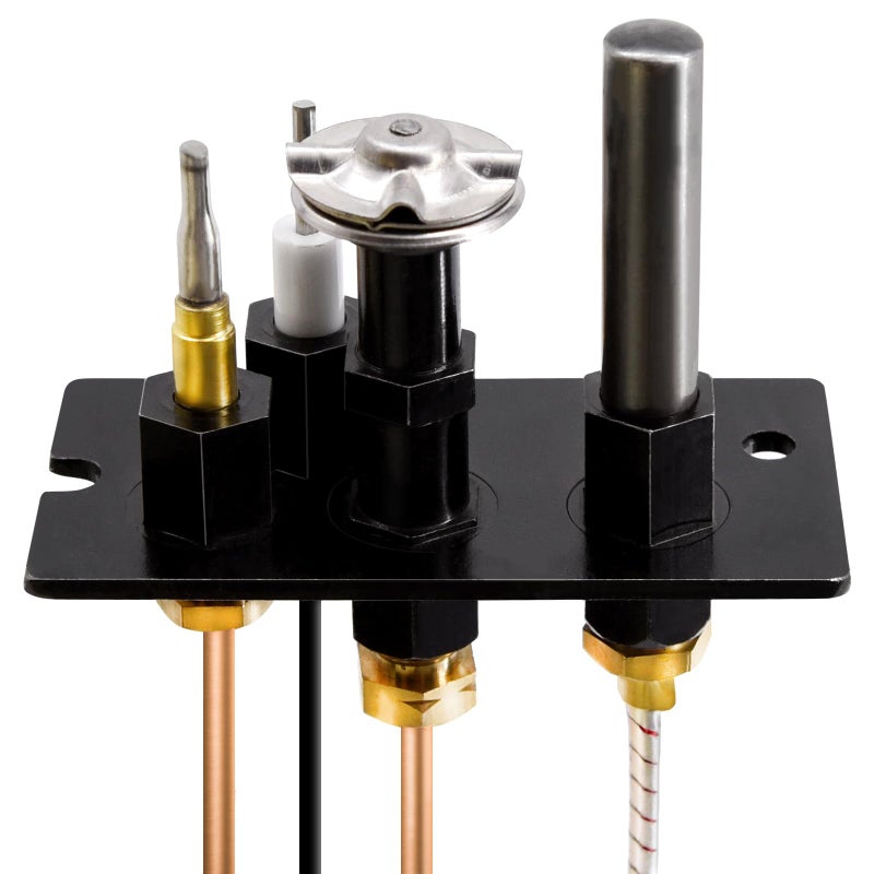 Hiorucet 10002264 Natural Gas 3 Way Pilot Assembly Kits for HHT Majestic Monessen Temco and Vermont Castings Fireplaces SRV10002264 Pilot Assembly Replacement Parts with Thermocouple Thermopile