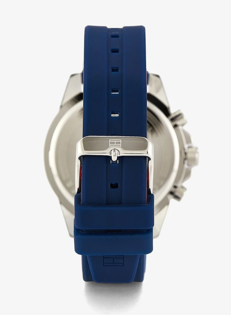 Tommy Hilfiger  Mens Analog Multifunction Quartz Watch With Blue Silicone Bracelet - 1791791 for Men | Best Price UAE