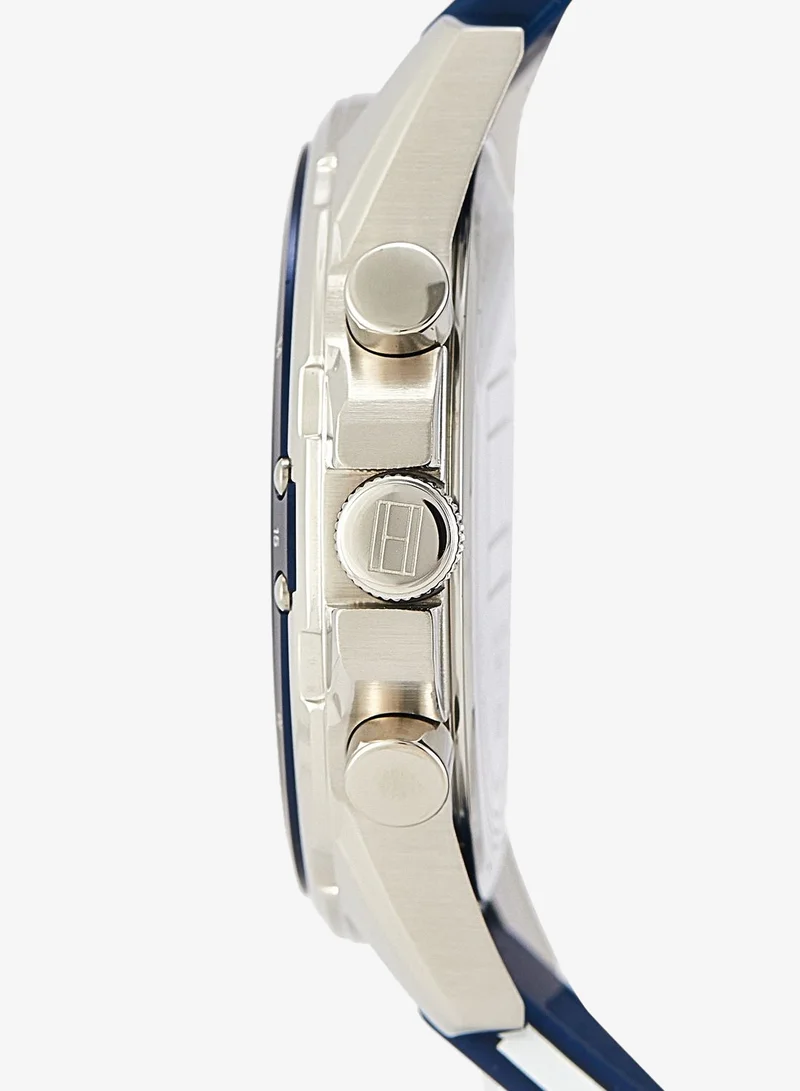 Tommy Hilfiger  Mens Analog Multifunction Quartz Watch With Blue Silicone Bracelet - 1791791 for Men | Best Price UAE