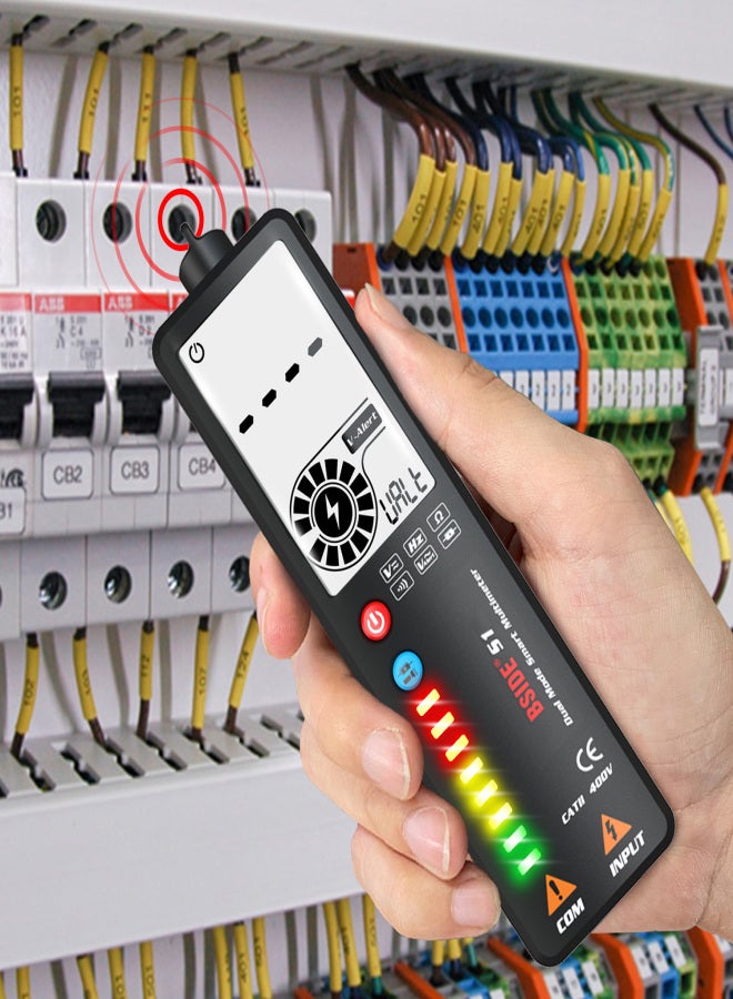 BSIDE S1 Dual Mode True RMS Digital Multimeter & Voltage Detector Handheld Smart Universal Meter 2000 Counts Auto Range Voltmeter V~Alert AC/DC Voltage Frequency Resistance Measurement Continuity - Image 4