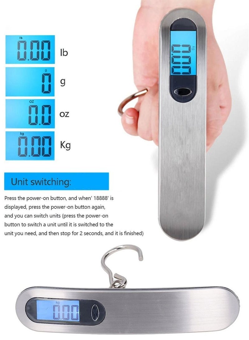 QUTOOB Digital Luggage Weight Scale 50Kg, High Precision Portable Electronic Weighing Scale Handheld Suitcase Hanging Scale, Travel Luggage Scale with Hook, More convenient Your Perfect Travelling Partner - Image 2