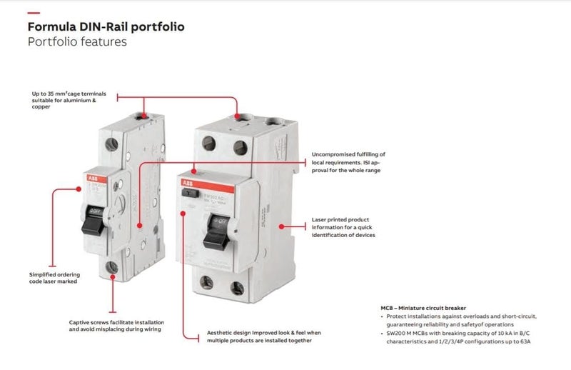 ABB MAKE MCB DOUBLE POLE 20A B CURVE - Image 2