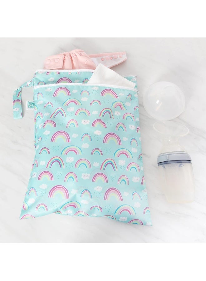 Bumkins Waterproof Wet Dry Bags for Baby, Travel, Swimsuit, Cloth Diapers, Pump Parts, Gym Clothes, Toiletries, Strap to Stroller, Zipper Reusable Bag, Packing Pouch - Image 3