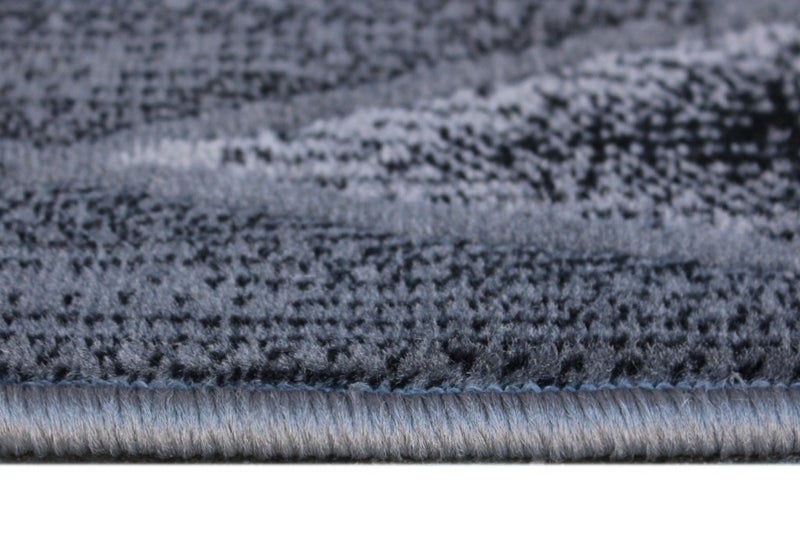 Masada Rugs, Modern Contemporary Runner Area Rug, Blue Grey Black (2 Feet X 7 Feet) Hallway Rug, Kitchen Mat, Bathroom Mat, Small Space Rug - Image 4
