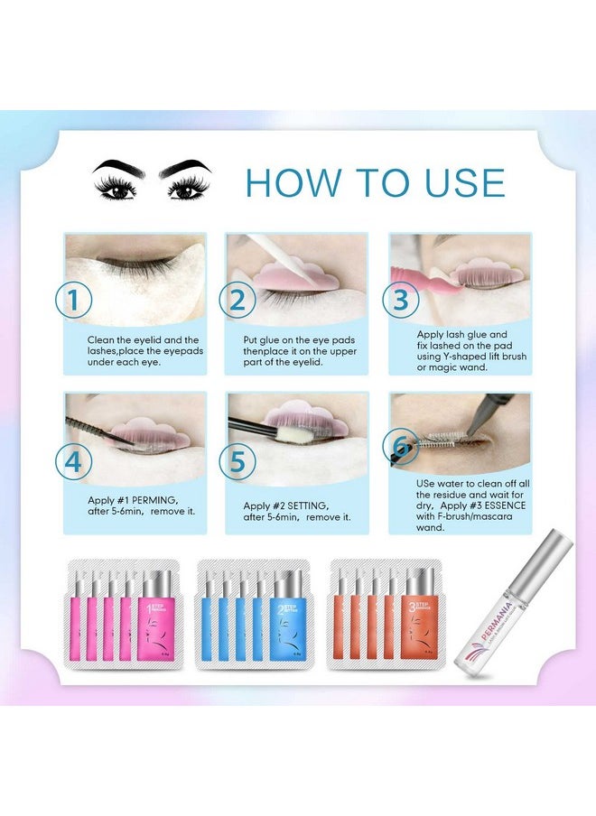 PERMANIA Lash Lift Kit Permania Eyelash Perm Kit Professional Eyelash Curling Lash Extension Set Brow Lamination Kit All In One Suitable For Salon And Home Use Long Lasting 6 Weeks  - Image 4