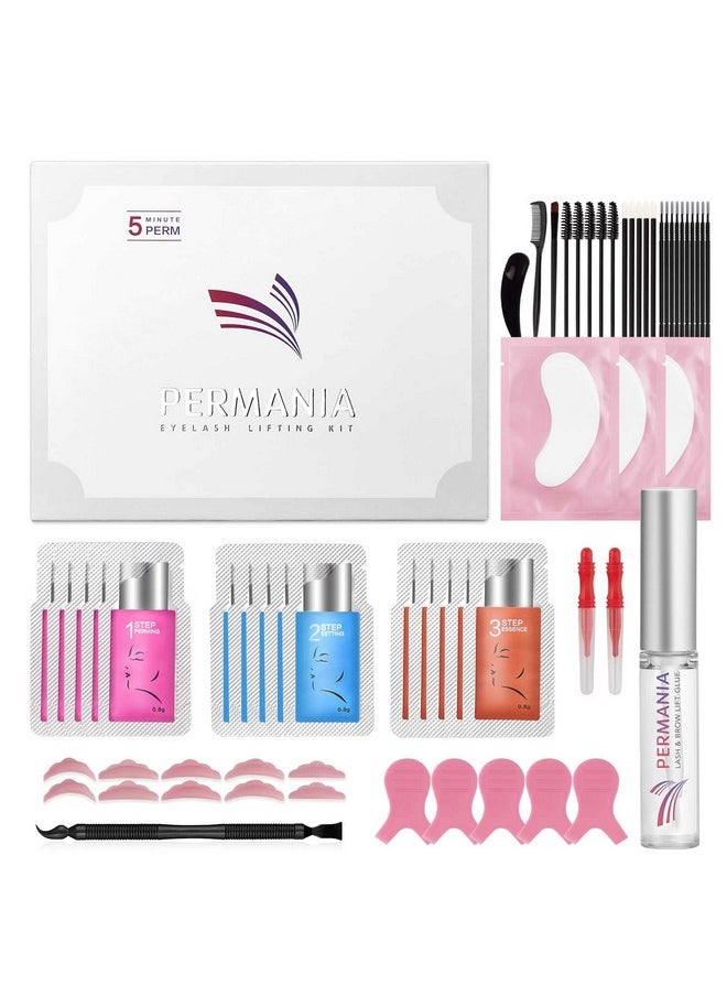 PERMANIA Lash Lift Kit Permania Eyelash Perm Kit Professional Eyelash Curling Lash Extension Set Brow Lamination Kit All In One Suitable For Salon And Home Use Long Lasting 6 Weeks  - Image 1