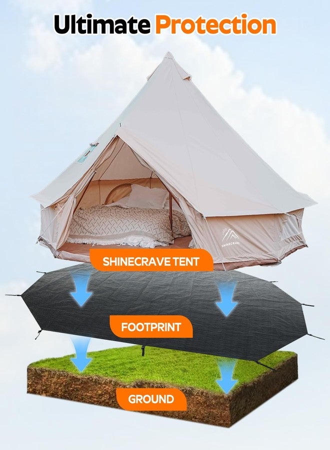 SHINECRAVE Bell Tent Footprint, PU5000mm,120gsm PE Groundsheet,4M/13FT - Image 3
