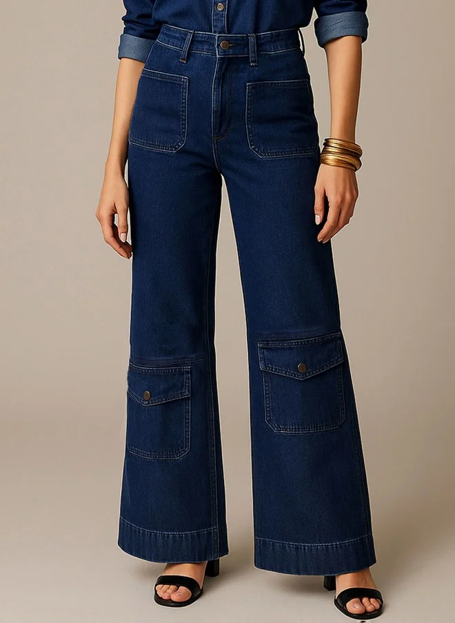 SASSAFRAS High-Rise Bootcut Jeans for Women