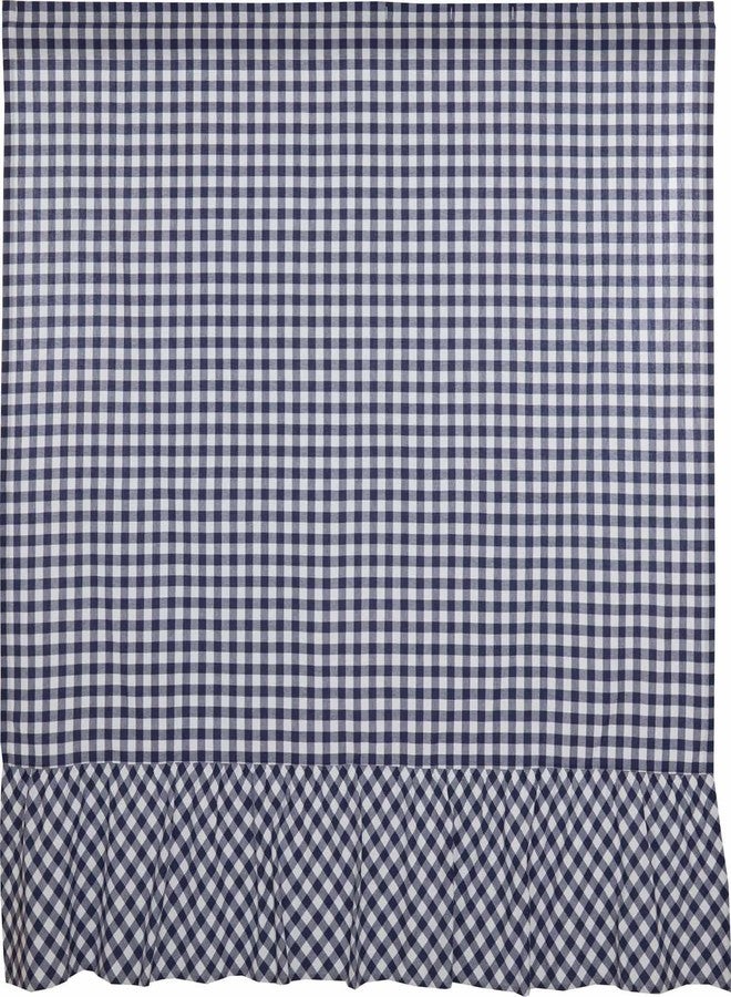 Piper Classics Vintage Check Blue Shower Curtain, 72" x 72", Farmhouse, Country, Cottage, Checked Gingham Bath Accent - Image 2
