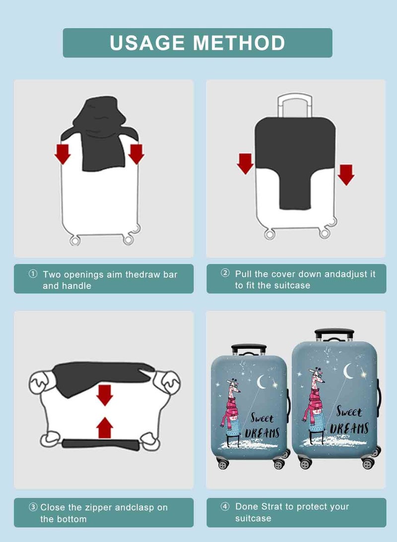 URbazaar Elastic Travel Luggage Cover Travel Suitcase Protective Cover for Trunk Case Apply to 18-30 inch luggage Suitcase Cover - Image 5