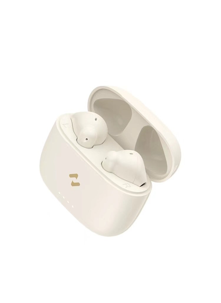 havit - Wireless Earbud, Bluetooth 5.3, ENC Noise Reduction Microphone, Smart Touch Control, Compatible with Android/Apple Devices, Beige - Image 1