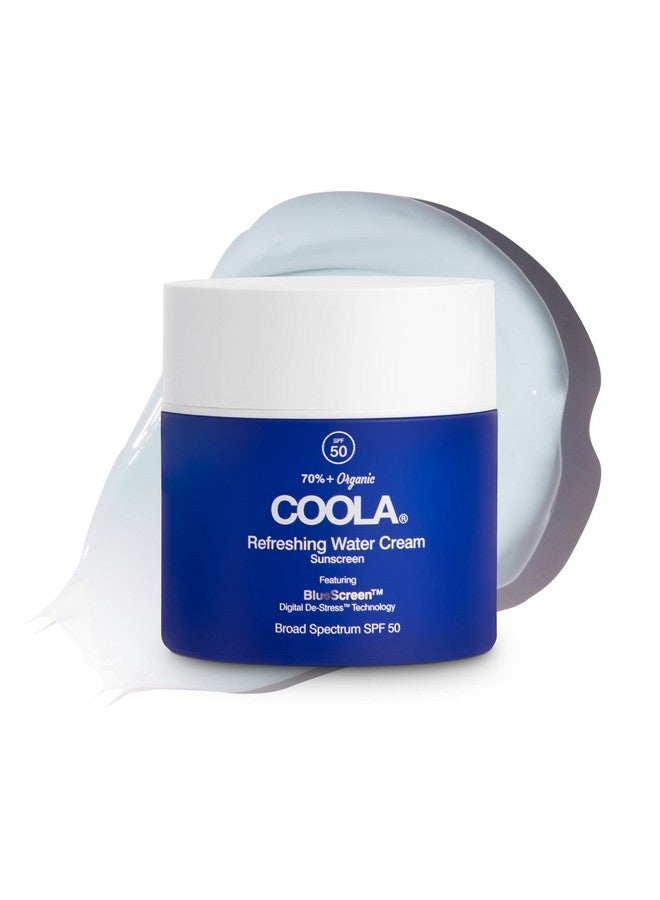 COOLA Organic Refreshing Water Cream Face Moisturizer With Spf 50 Dermatologist Tested Face Sunscreen With Plantderived Bluescreen Digital Destress Technology 1.5 Fl Oz - Image 1