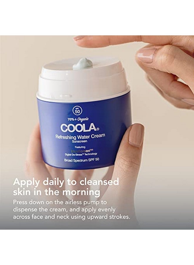 COOLA Organic Refreshing Water Cream Face Moisturizer With Spf 50 Dermatologist Tested Face Sunscreen With Plantderived Bluescreen Digital Destress Technology 1.5 Fl Oz - Image 5