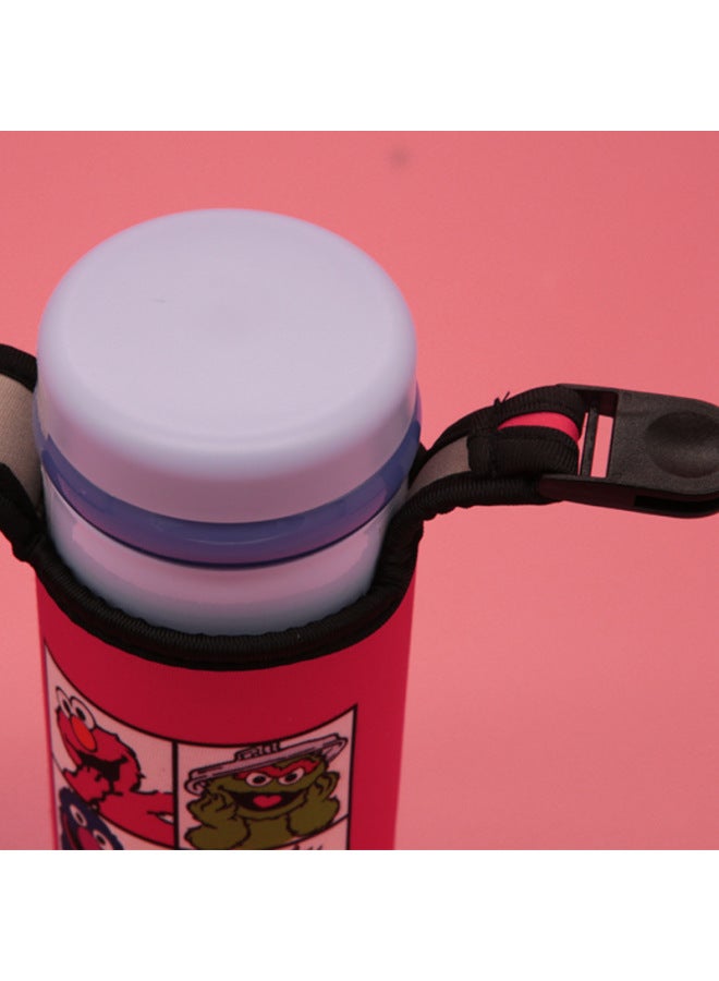Universal Crossbody Strap Glass Cup Water Bottle Protective Sleeve Insulated Cover Anti-scalding Anti-fall Heat Insulation Bag-Color:Medium Daisy Powder ]-Capacity:501-600ml  - Image 4