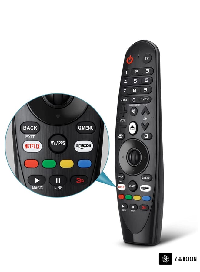 Zaboon Universal Remote Control for LG Smart TV Magic Remote Replacement, with Buttons for Netflix Prime Video