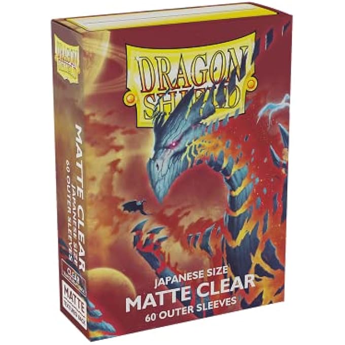 dragon shield SLEEVES: - JAPANESE SIZE - OUTER SLEEVES (X60) - MATTE CLEAR - Image 2
