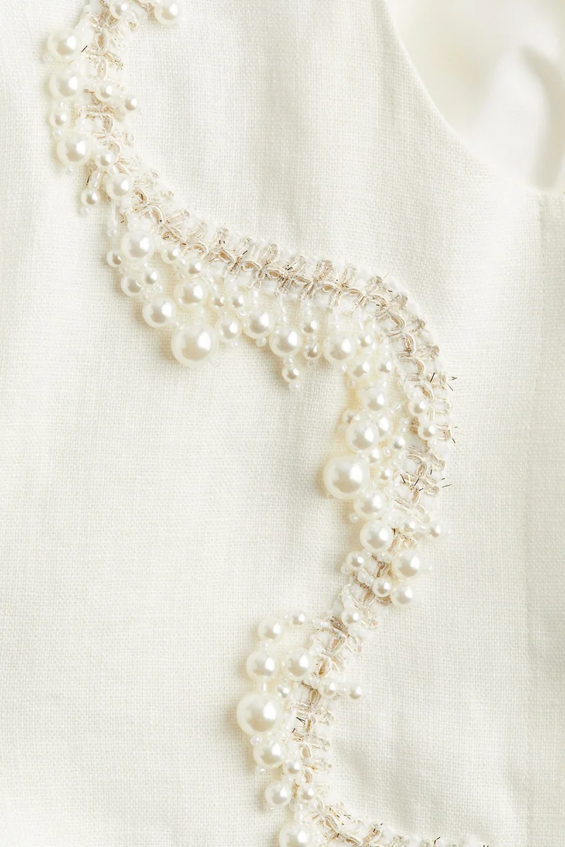H&M Bead-embellished linen jacket