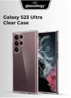 glassology Ultra Clear Back Cover Case for Samsung Galaxy S23 Ultra 5G | Slim & Protective Design|Inbuilt Dust Plugs & Anti-Slip Grip|Superior Camera Protection Bump Back Cover (Silicone,Transparent)  - Image 1