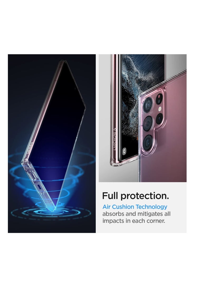 glassology Ultra Clear Back Cover Case for Samsung Galaxy S23 Ultra 5G | Slim & Protective Design|Inbuilt Dust Plugs & Anti-Slip Grip|Superior Camera Protection Bump Back Cover (Silicone,Transparent)  - Image 2