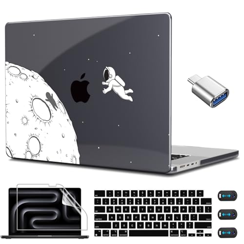 CISSOOK Case for MacBook Pro 14 Inch M5 M4 M3 M2 M1 Chip 2026 2025 2024 2023 2022 2021 Release Model A3434 A3112 A3185 A3401 A2992 A2918 A2779 A2442, Hard Shell Cover for MacBook Pro 14 - Astronaut - Image 1
