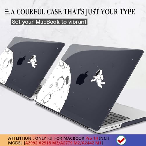 CISSOOK Case for MacBook Pro 14 Inch M5 M4 M3 M2 M1 Chip 2026 2025 2024 2023 2022 2021 Release Model A3434 A3112 A3185 A3401 A2992 A2918 A2779 A2442, Hard Shell Cover for MacBook Pro 14 - Astronaut - Image 3