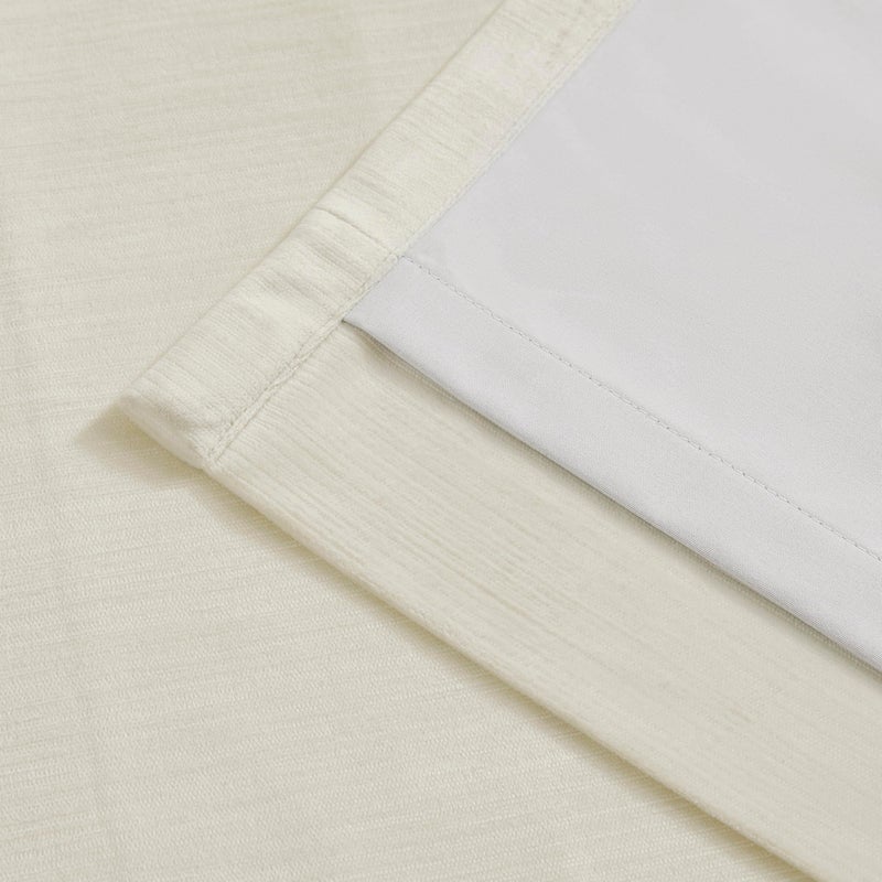 Vision Home Champagne Ivory Velvet Pinch Pleated Full Blackout Curtains Room Darkening Pleat Velvet Drapes 90 inch for Living Room Bedroom Thermal Insulated Window Panels with Hooks 40"Wx90"Lx2,Beige - Image 5