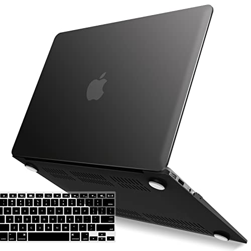 IBENZER Compatible with Old Version MacBook Air 13 Inch Case (2010-2017 Release). Models: A1466 / A1369, Plastic Hard Shell Case with Keyboard Cover for Mac Air 13, BK, A13BK+1N - Image 1