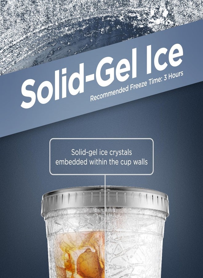 GALVANOX Freezable Iced Coffee Cup with Lid and Straw - Reusable Insulated Ice Tumbler with Grip Sleeve (16oz) - Image 2