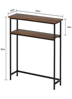 AGD Coffee corner table, made of two layers of wood to place the coffee machine and coffee corner accessories, metal side table, for the office and living room, a table for the corridor and entrance.  - Image 2